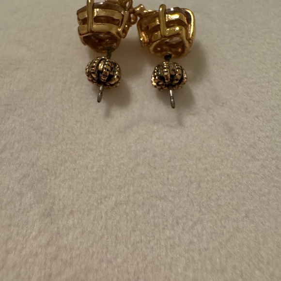 Juicy Couture Light Pink Gem with Gold Banner Earrings - Picture 2 of 4